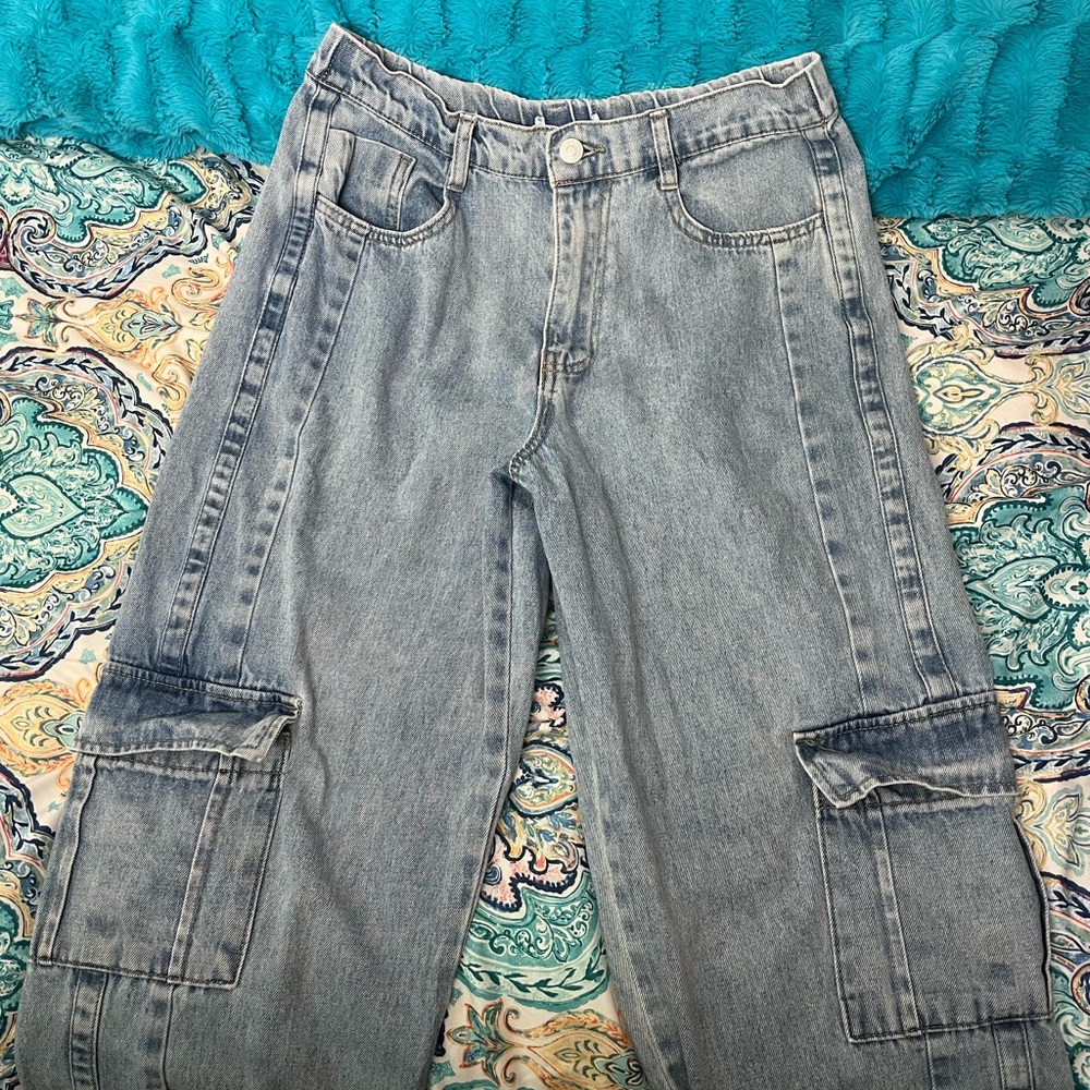 WOMENS FOREVER 21 HIGH WAISTED JOGGER JEANS